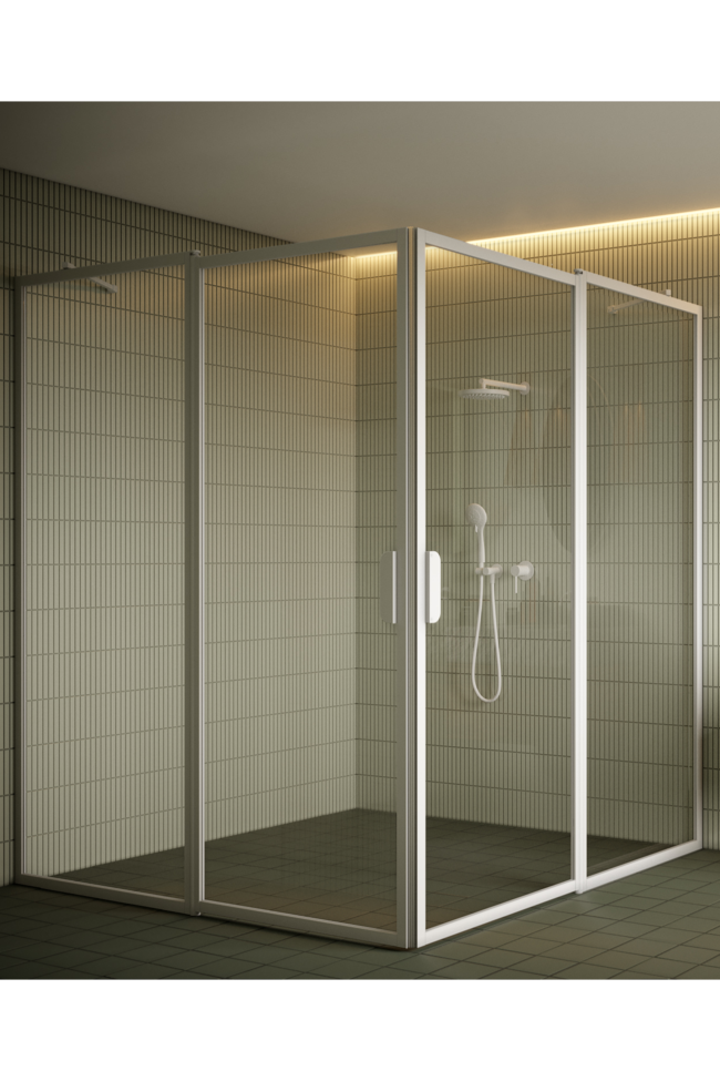 Shower enclosure with hinged doors with fixed parts Bläk 759 New York