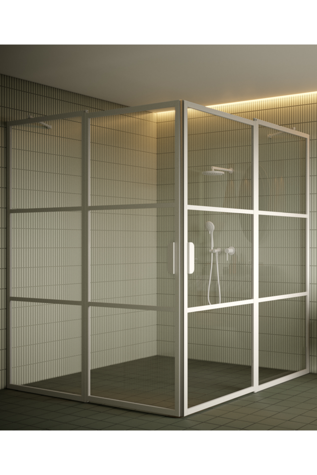 Shower enclosure with hinged doors with fixed parts Bläk 764 Tokyo