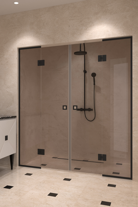 Tilanjakaja kääntyvillä pariovilla joissa kehystetyllä kiinteät osat Vetro 554