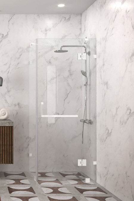 Shower enclosure with hinged doors with fixed parts Vetro 526