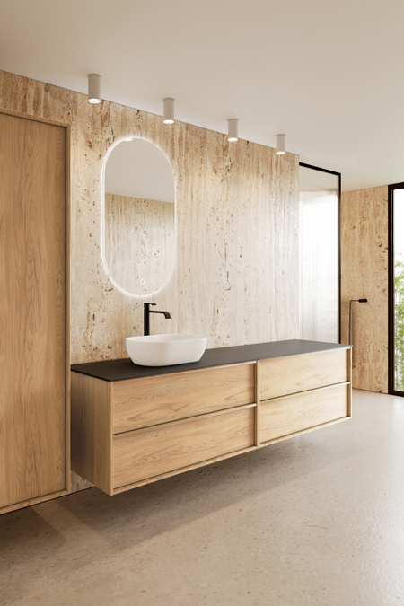 Tupla-allaskaluste ovaalilla malja-altaalla Casa H13