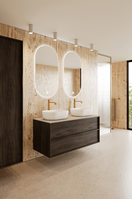 Allaskaluste kahdella ovaalilla malja-altaalla Casa H14