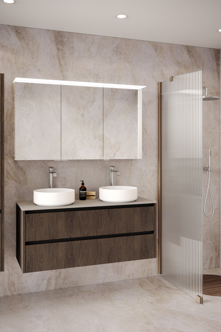 Allaskaluste kahdella pyöreällä malja-altaalla Classic K05