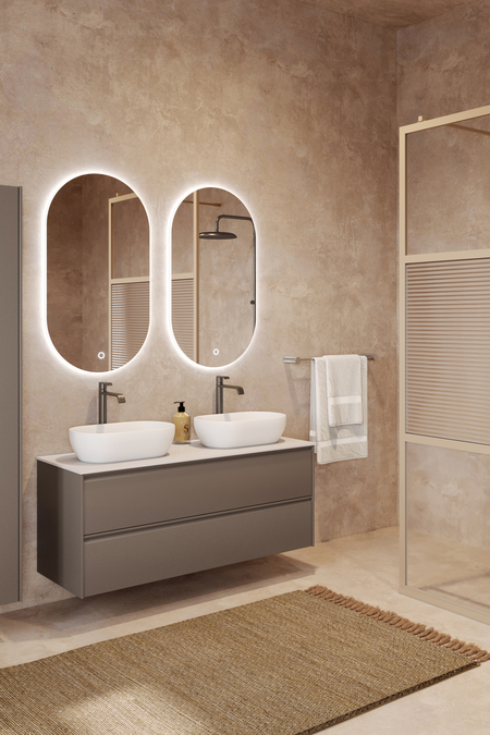 Allaskaluste kahdella ovaalilla malja-altaalla Luna L14