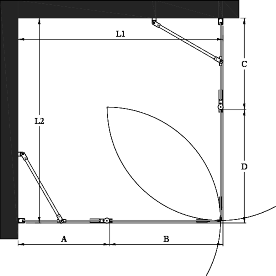 Shower Enclosure Fenic 364 314x314 Hietakari The Parts Of Shower Enclosure May Also Be Installed In Opposite Direction Than Presented Layout
