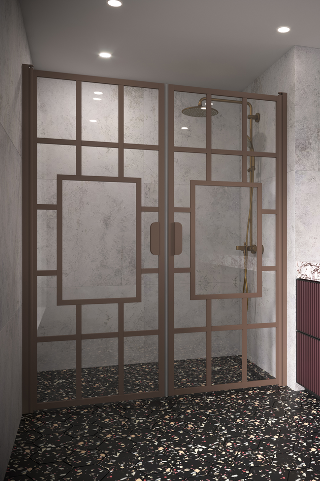 Alcove fitting with a hinged double door Bläk 803 Shanghai