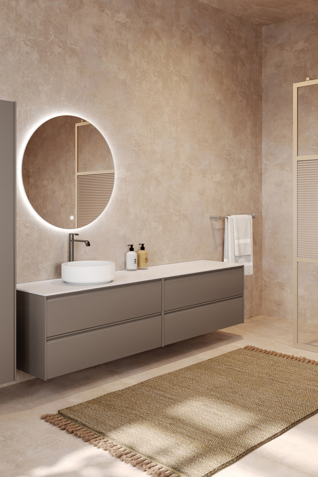 Tupla-allaskaluste pyöreällä malja-altaalla Luna L09