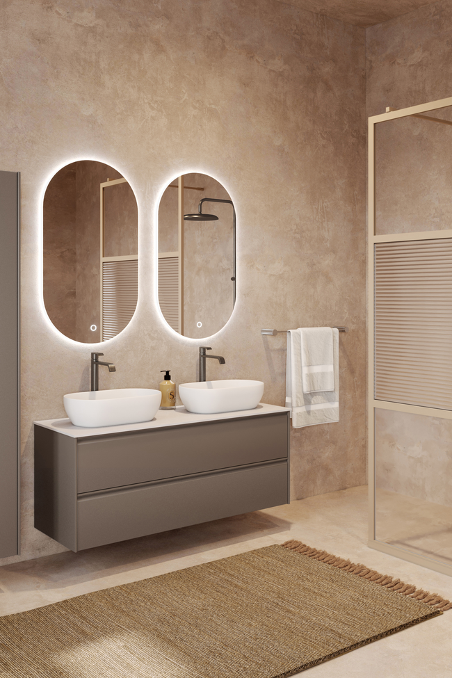 Allaskaluste kahdella ovaalilla malja-altaalla Luna L14