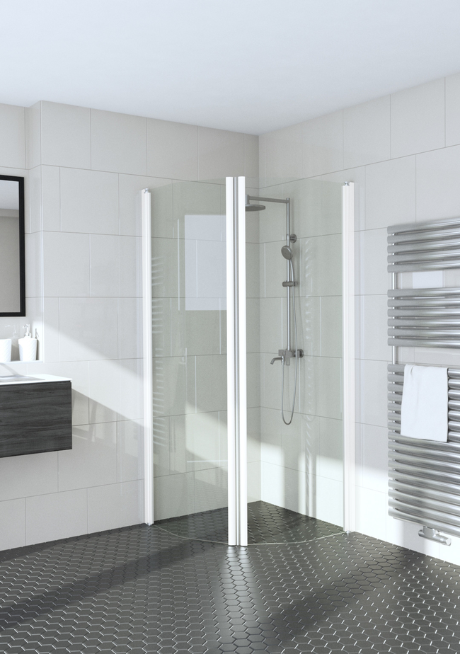 Bevelled shower enclosure with hinged doors (Special batch) Infinia 232x232