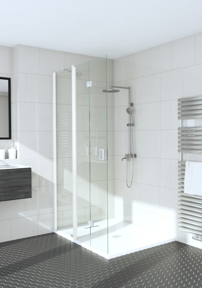 Hinged shower screen with a fixed part Fenic 315