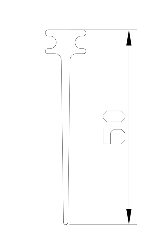  Door seal set 50mm ,8mm