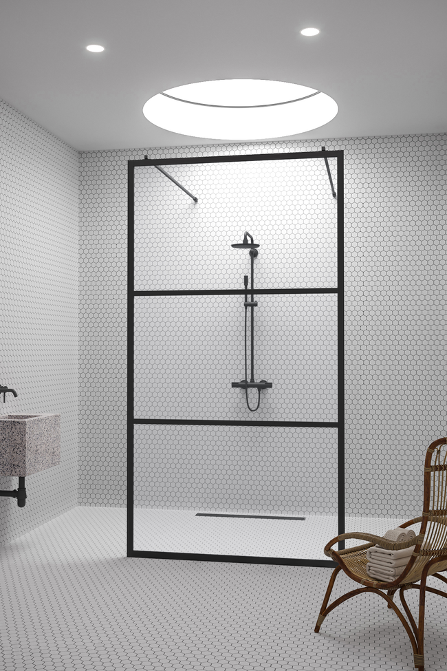 Walk-in shower screen Bläk 713 Tokyo