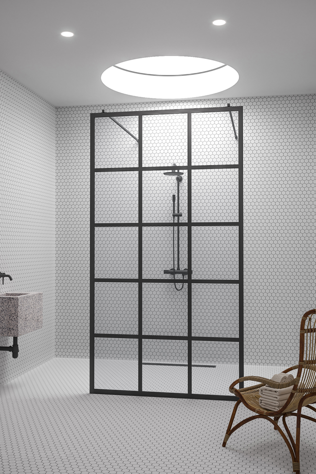 Walk-in shower screen Bläk 714 Paris