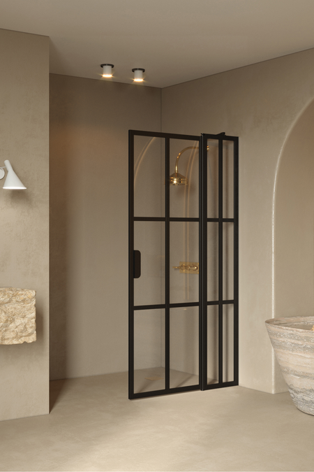 Hinged shower screen with a fixed part Bläk 739 Paris