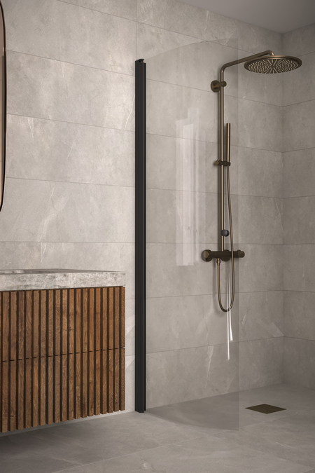 Curved hinged shower screen Classic 122