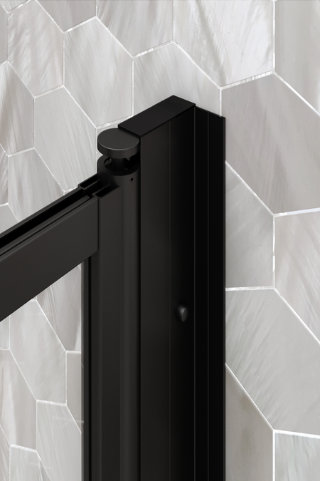 Breddningsprofil för vändbara och vikbara dörrar i Bläk-serien, standardhöjd Breddningsprofil (+ 34 mm)