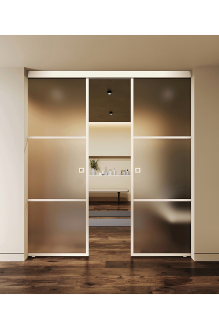 Wall mounted double sliding doors with soft closing Inne W2T Tokyo