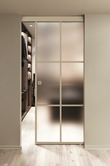 Wall mounted sliding door with soft closing mechanism Inne W1P Paris