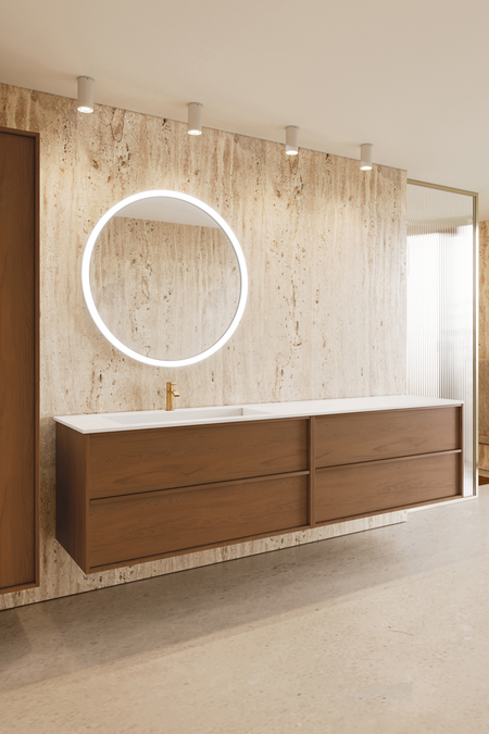 Tupla-allaskaluste Corian tasoaltaalla Casa H06