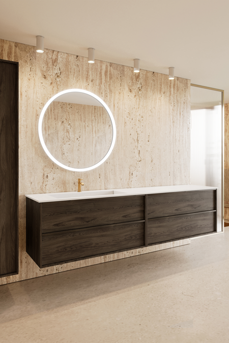 Tupla-allaskaappi Corian tasoaltaalla Casa H06