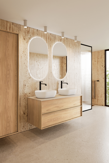 Allaskaluste kahdella ovaalilla malja-altaalla Casa H14