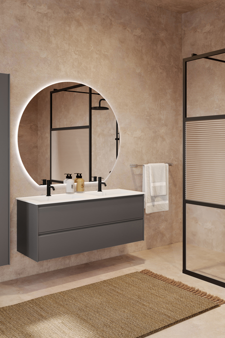 Allaskaappi Corian kaksoisaltaalla Luna L05