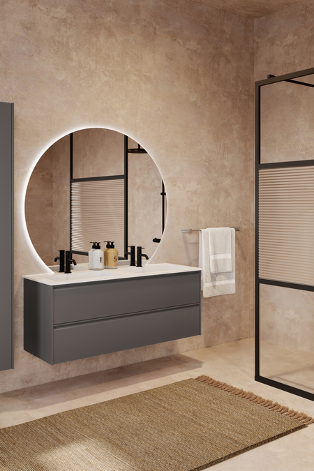 Allaskaluste Corian kaksoisaltaalla Luna L05