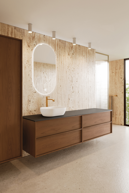 Tupla-allaskaluste ovaalilla malja-altaalla Casa H13