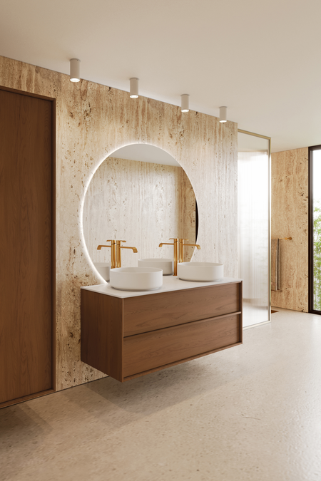 Allaskaluste kahdella pyöreällä malja-altaalla Casa H10