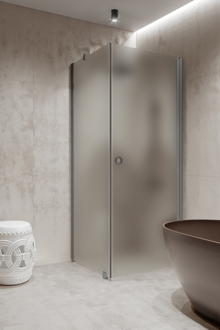 Suihkunurkka kiinteällä seinällä ja kääntyvällä ovella Forma 368